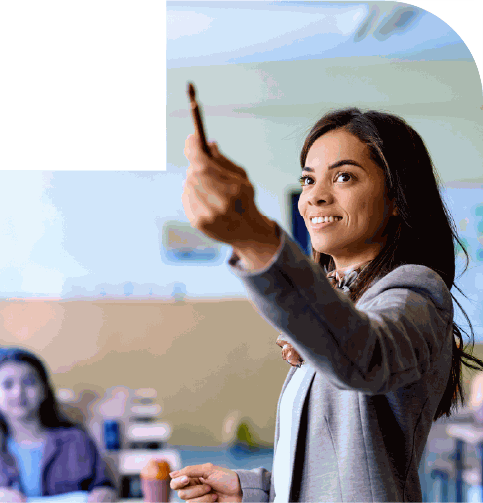 Enthusiastic Teacher instructs her Students